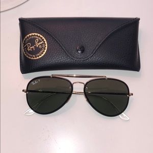 Black Blaze Aviator Ray Bans- Polarized